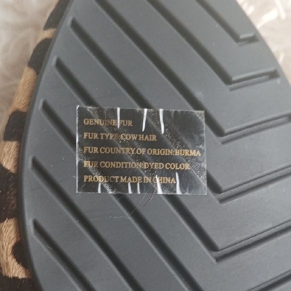 Me Too Tan and Black Leopard Print Flats with Rounded Toe - Picture 8 of 8